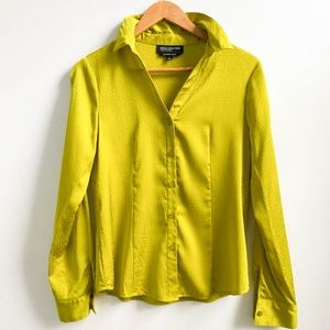 JONES NEW YORK Vintage Blouse | Button Down | Long Sleeve | Size 4 Stretch